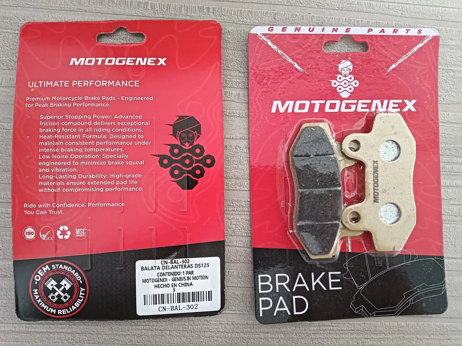 Pastillas de freno MOTOGENEX