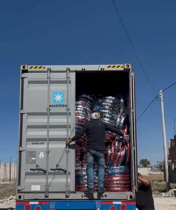 Contenedor de motopartes recibido por cliente