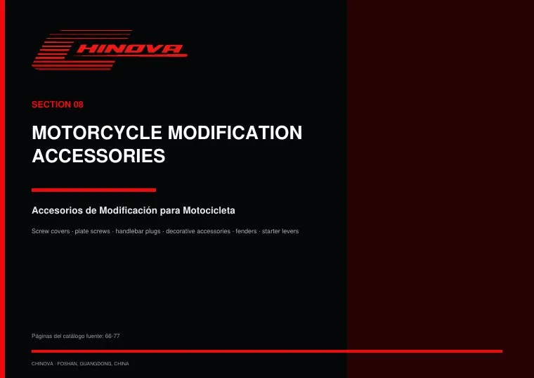 Portada Accesorios de Modificacion para Motocicleta
