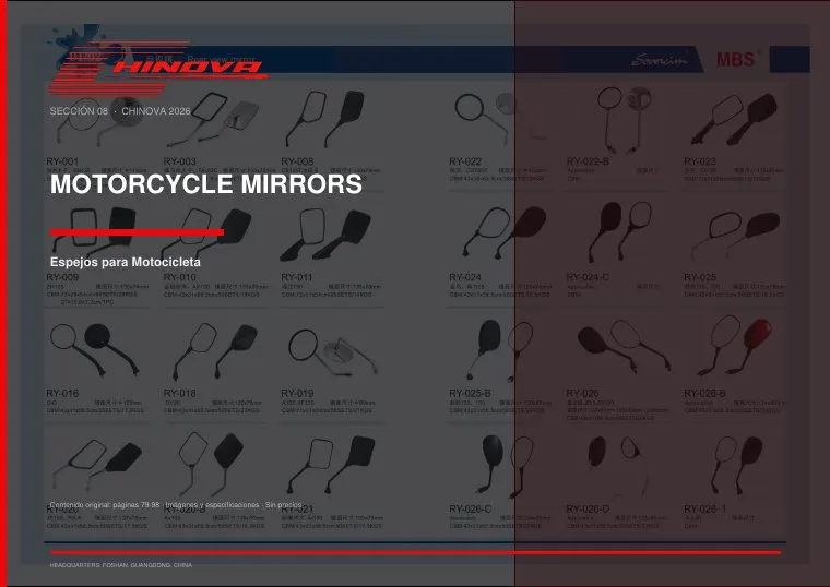 Portada Espejos para Motocicleta